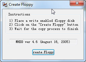 �ƶ�Ӳ�̻�����⹤��create floppy����